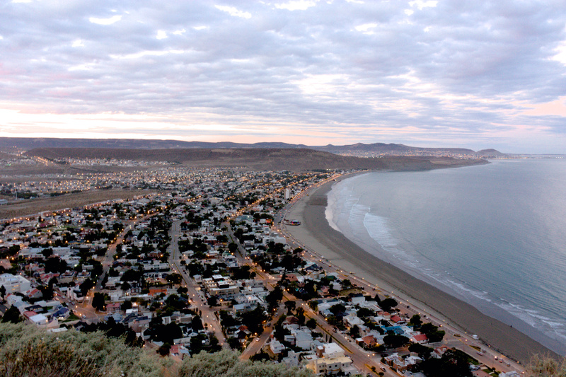 View over Rada Tilly in Patagonia
