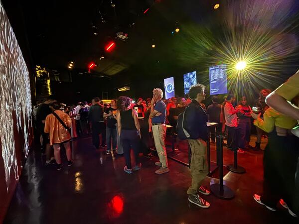 The public before the presentation